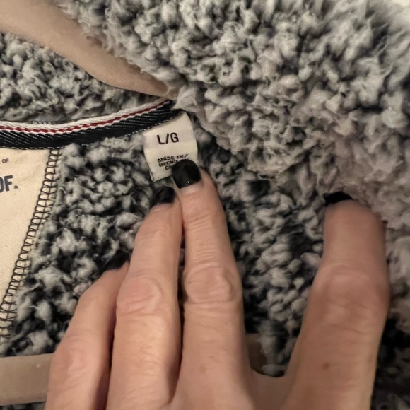 Men’s Original Weatherproof Vintage Sherpa Pull-Over Quarter Zip Sweater - Picture 4 of 5